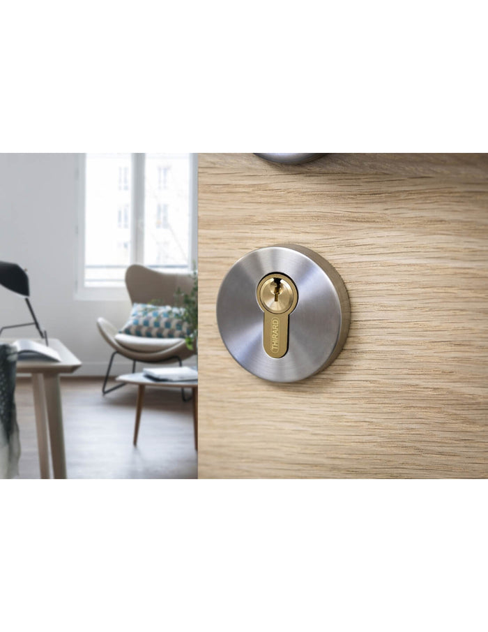 Cilindro europeo a doppia entrata SA  40x45mm, antisfilamento, ottone, 3 chiavi - THIRARD