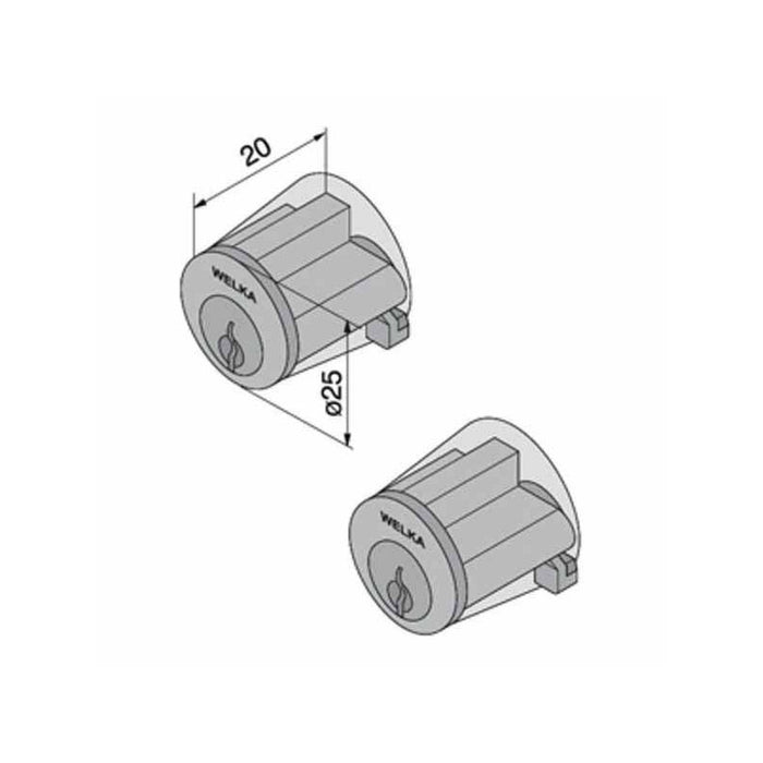 Cilindro App.Tondo Coppia 605.00.00 Welka