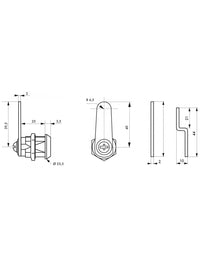 Cilindro con camme per cassette postali, spessore massimo 24mm - THIRARD