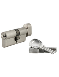 Cilindro europeo con pomolo, 30Bx40mm, nichel, 5 chiavi reversibili - Serrurerie de Picardie
