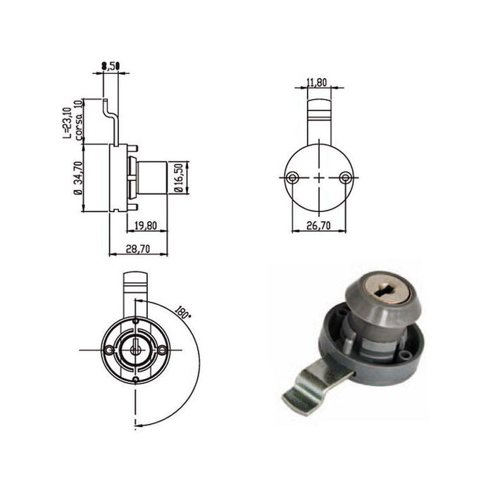 Cilindro Levetta Mm 20 240051 Omr