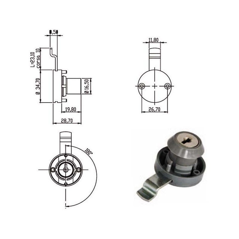 Cilindro Levetta Mm 20 240051 Omr