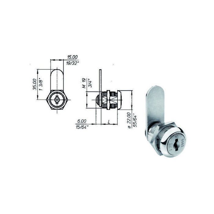 Cilindro Levetta Mm 25 2651 Meroni