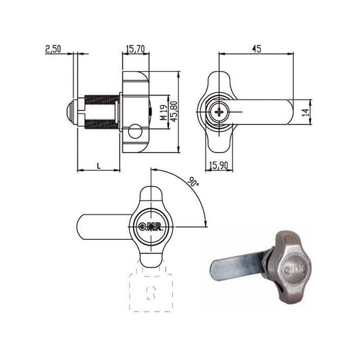 Cilindro Levetta Mm 28 Dx 165644 Omr