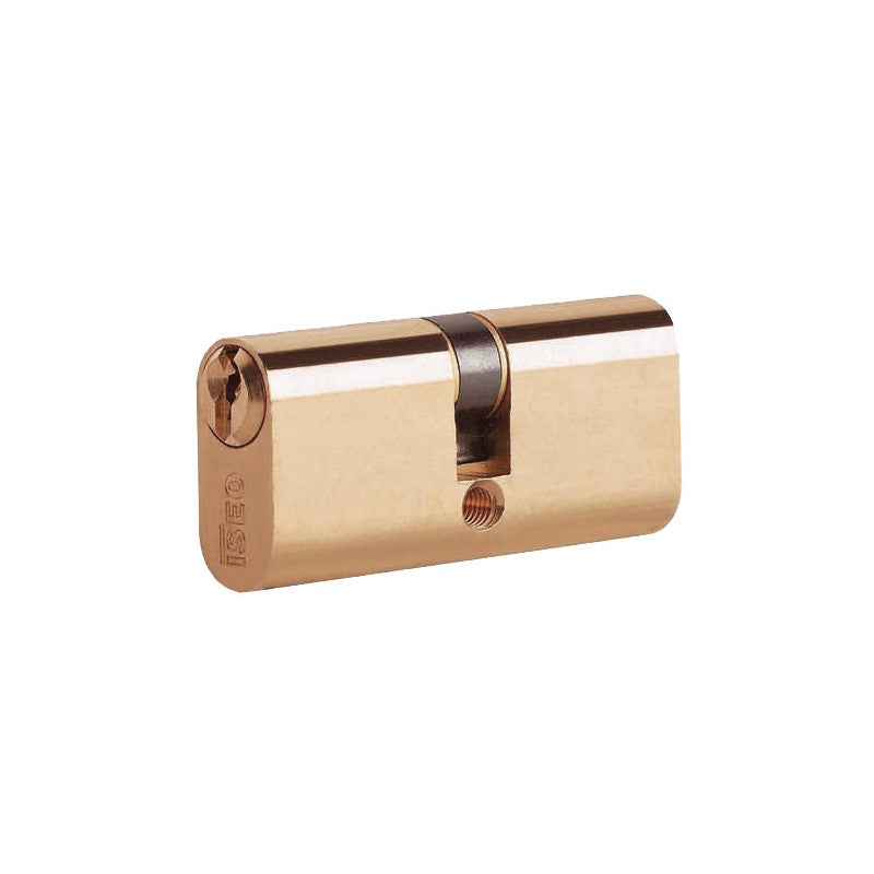 Cilindro ovale ISEO 83003040H – 70 mm (35+35) – ottone – per serrature da profilati metallici