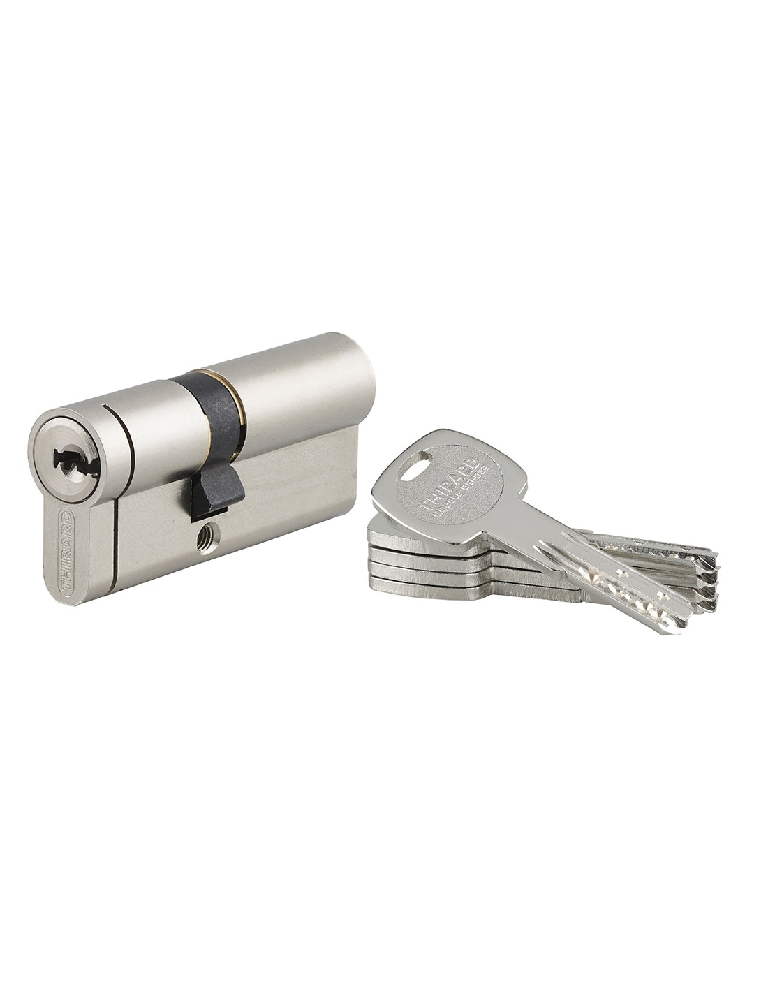 Cilindro europeo per serratura Transit 2, 45x30mm, nichel, antiperforazione, lato antiperforazione 30mm, 3 chiavi reversibili - THIRARD