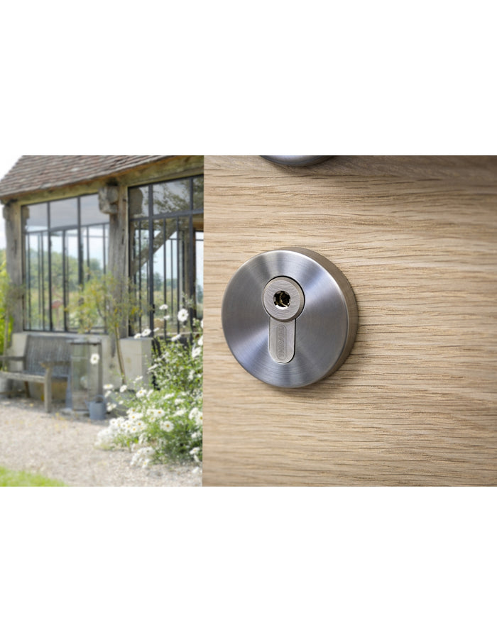 Cilindro europeo Cobra 2+ 43X43mm Nichelato, anti effrazione, antiscasso, antitrapano, 5 chiavi ergonomiche  - THIRARD