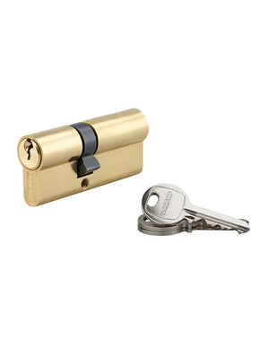Cilindro europeo a doppia entrata SA 30X40mm, vite 50mm, antisfilamento, ottone, 3 chiavi - THIRARD