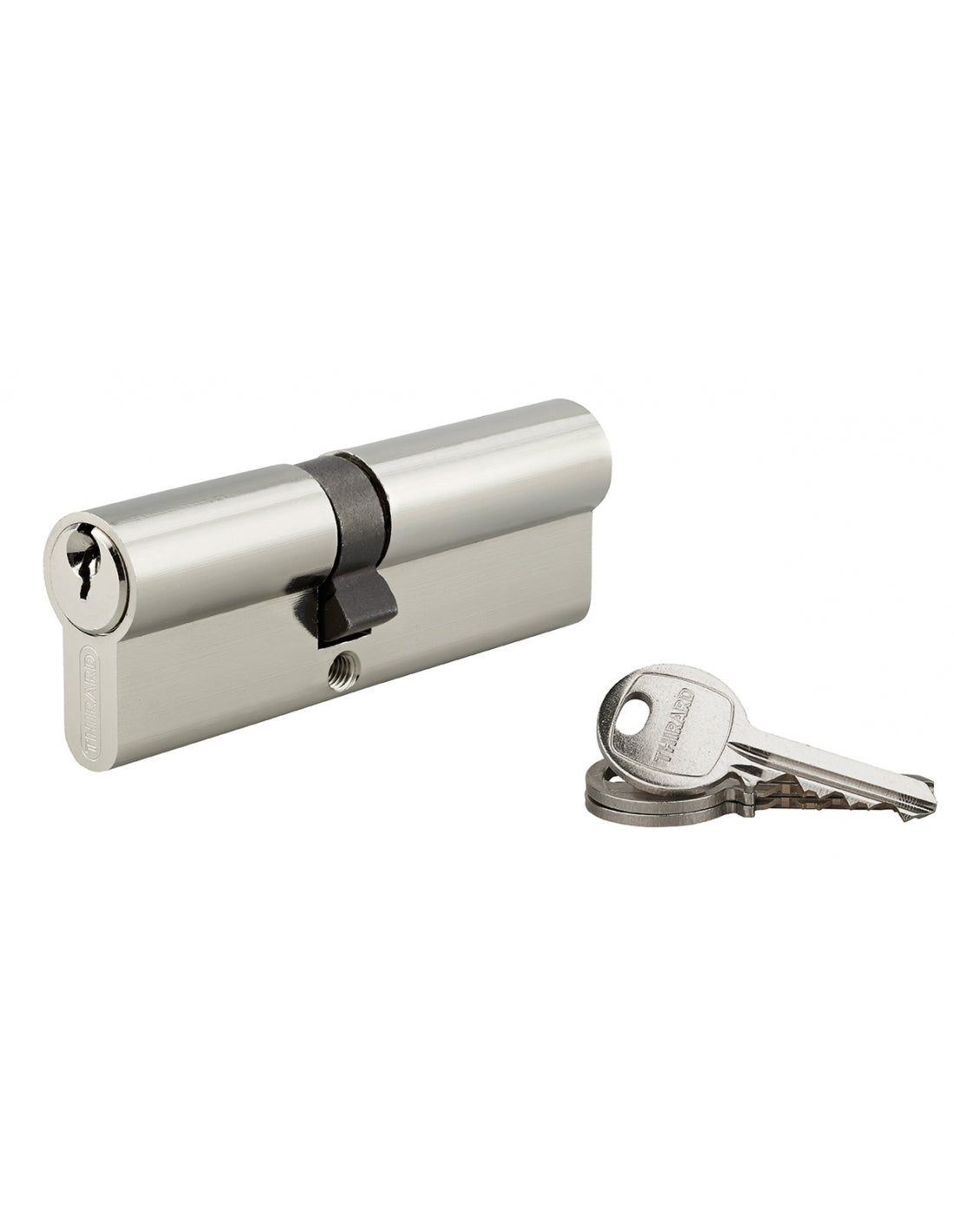 Cilindro europeo a doppia entrata SA 40X50mm, vite 40mm, antisfilamento, nichel, 3 chiavi - THIRARD