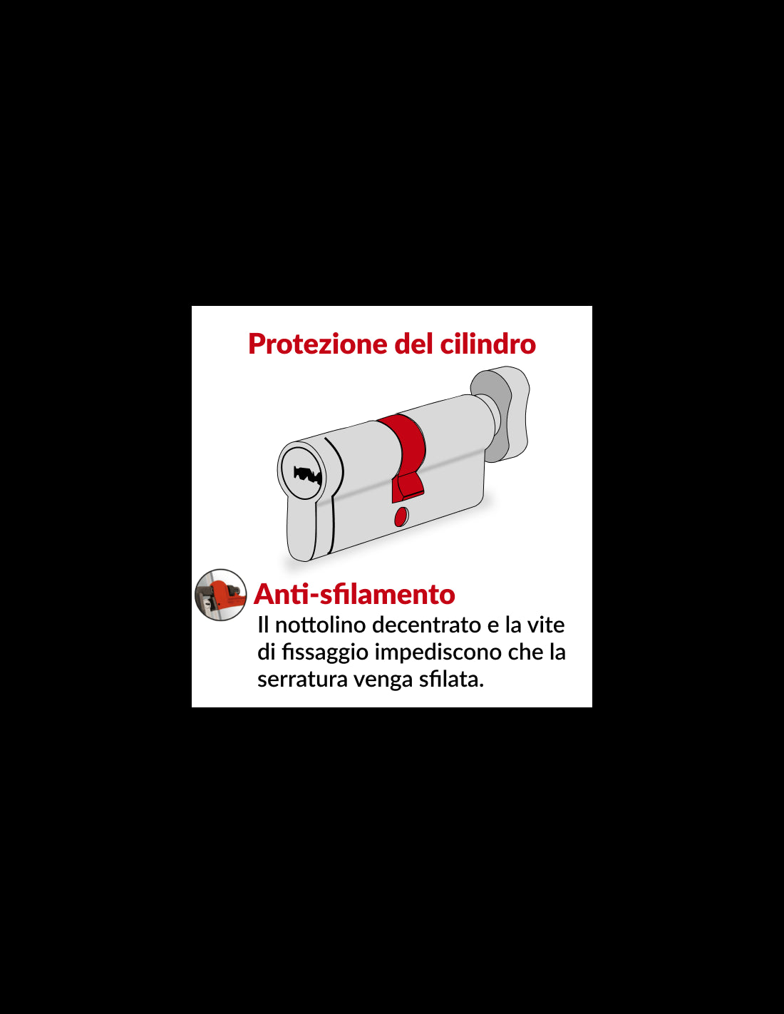 Cilindro europeo a pomolo Transit 1 40Btx40 Nichelato 5 chiavi reversibili - THIRARD