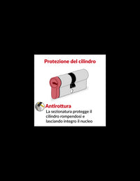 Cilindro europeo Transit 1 30X60 Nichelato 4 chiavi reversibili - THIRARD