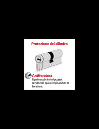 Cilindro europeo Transit 1 30X60 Nichelato 4 chiavi reversibili - THIRARD