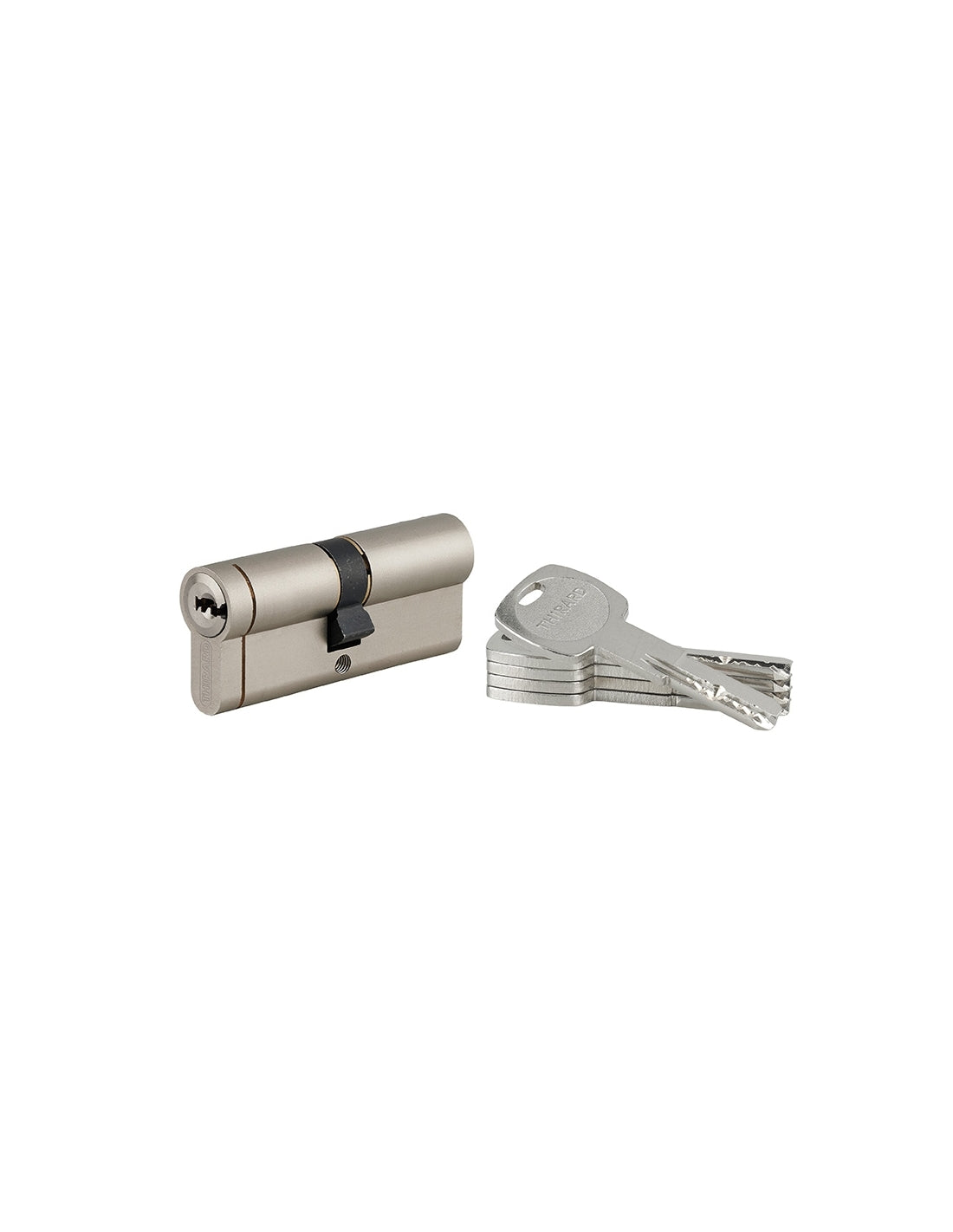 Cilindro europeo 40X40mm TRANSIT 1 6pin Nichel 4 chiavi reversibili - THIRARD
