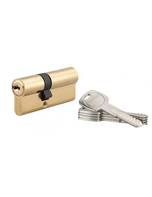 Cilindro europeo Trafic 6 30X50mm, ottone, antiperforazione, antirottura, 5 chiavi piatte reversibili- THIRARD