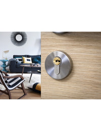 Cilindro europeo Federal S - 40X40mm nichel, anti-sfilamento, anti-perforazione, 5 chiavi reversibili - THIRARD