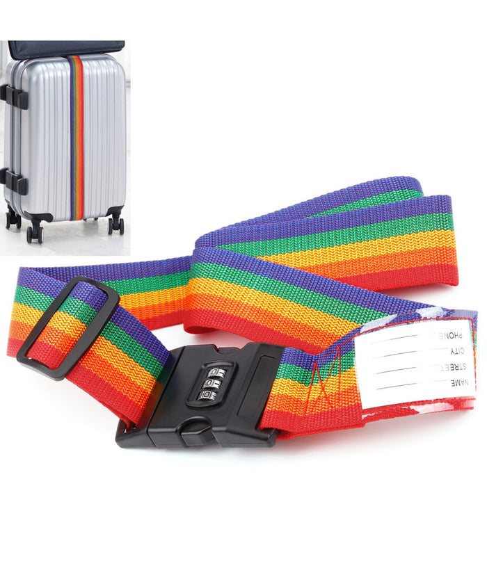 Cinghia Fascia Cintura Combinazione Chiusura Bagaglio Viaggio Valigia Valigie         