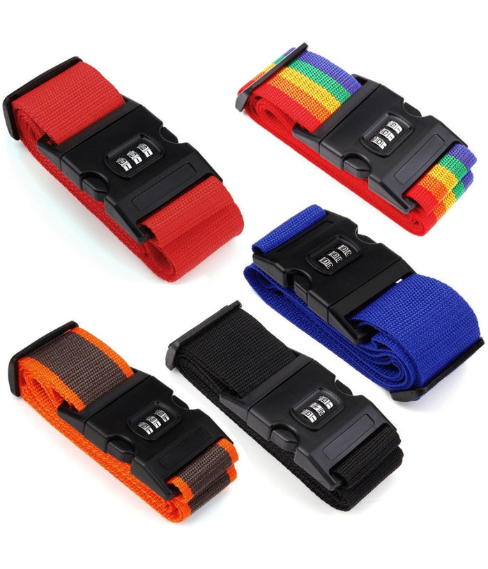 Cinghia Fascia Cintura Combinazione Chiusura Bagaglio Viaggio Valigia Valigie         