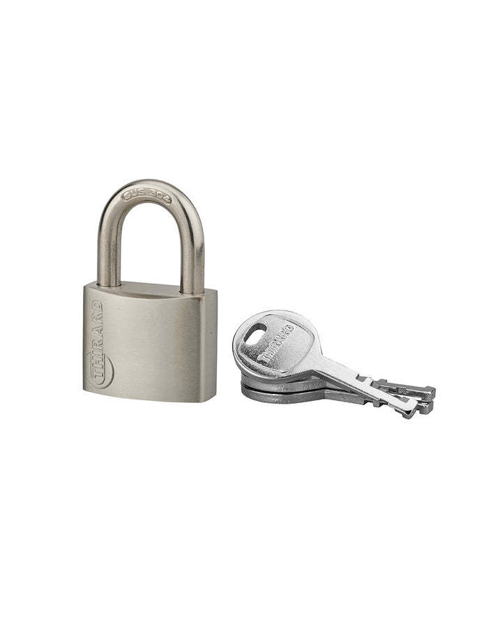 Lucchetto Cinox, acciaio inox, esterno, arco inox, 40mm, 3 chiavi - THIRARD