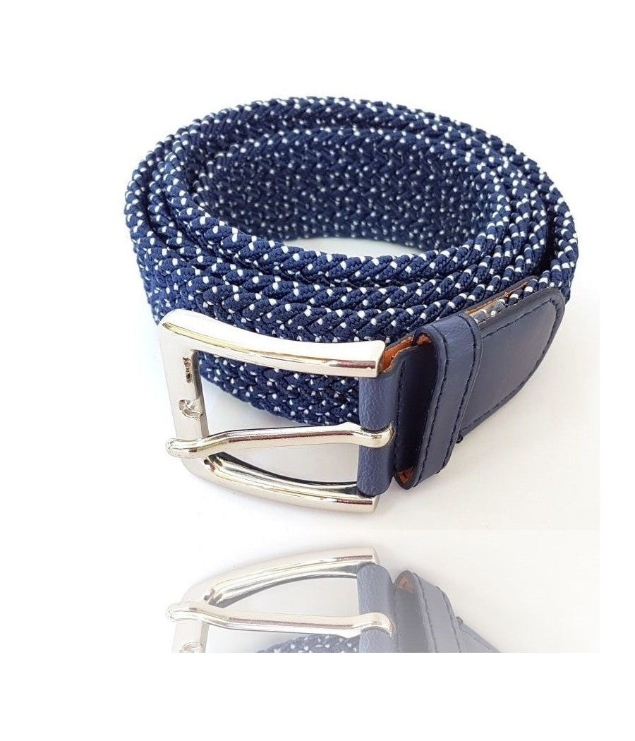 Cinta Cintura Donna Uomo Intrecciata Blu Bianca Glamour Fashion Alla Moda         