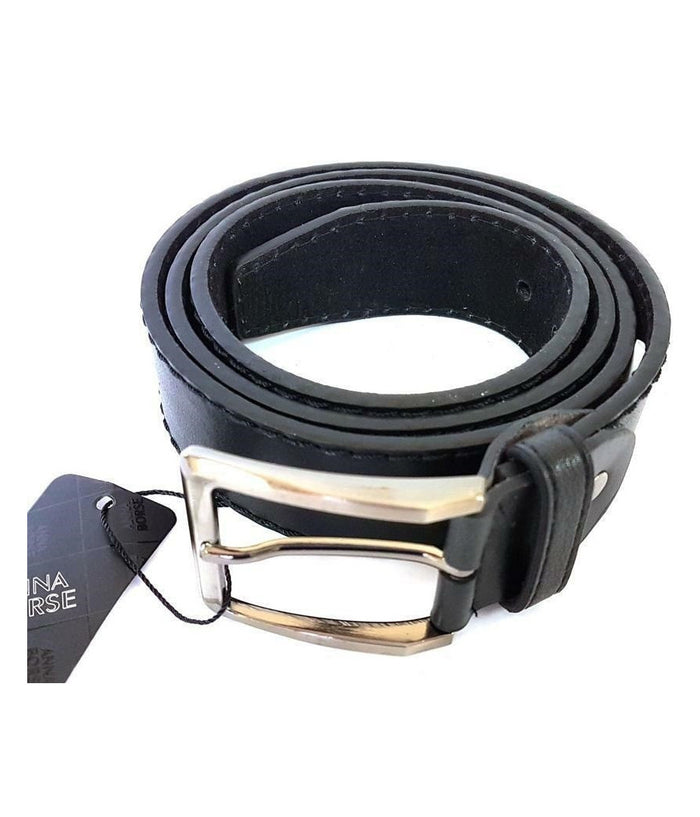 Cinta Cintura Uomo Pelle Nera Ctv80028 Elegante Glamour Fashion Alla Moda         