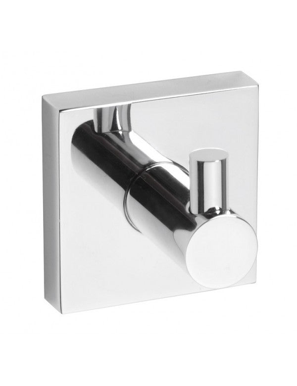 Gancio da parete singolo BETA in ottone cromato 5,5cm x 5,5cm x 5cm