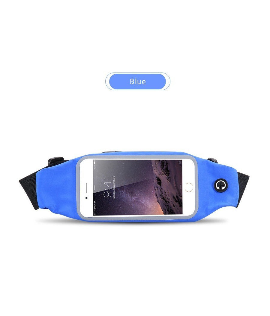 Cintura Con Tasche Zip Sport Belt Marsupio Porta Smartphone Cellulari 4,7"         