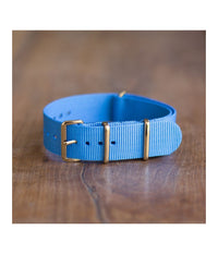 Cinturino In Nylon Universale Ricambio Orologio Larghezza 18mm Blu         