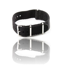 Cinturino In Nylon Universale Ricambio Orologio Larghezza 18mm Nero         