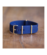 Cinturino In Nylon Universale Ricambio Orologio Larghezza 20mm Blu         