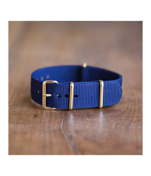 Cinturino In Nylon Universale Ricambio Orologio Larghezza 20mm Blu         