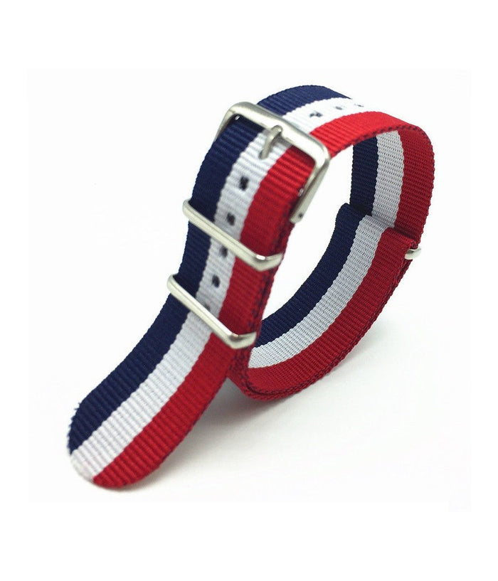 Cinturino In Nylon Universale Ricambio Orologio Larghezza 20mm Francia         