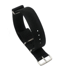 Cinturino In Nylon Universale Ricambio Per Orologio Larghezza 16mm Nero         