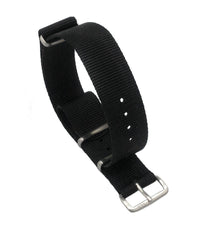 Cinturino In Nylon Universale Ricambio Per Orologio Larghezza 20mm Nero         