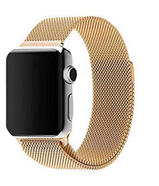 Cinturino Oro 42mm Maglia Milanese Iwatch Serie 3/2/1 Chiusura Magnetica         