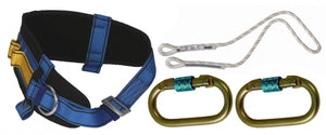 CINTURONE DI PROTEZIONE C/CORDA E MOSCHETTONE