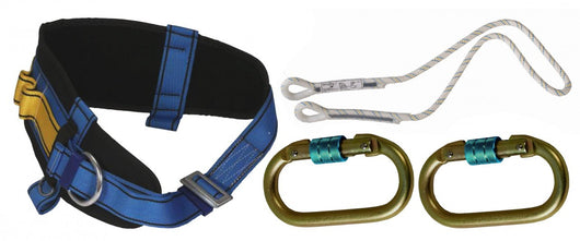 CINTURONE DI PROTEZIONE C/CORDA E MOSCHETTONE