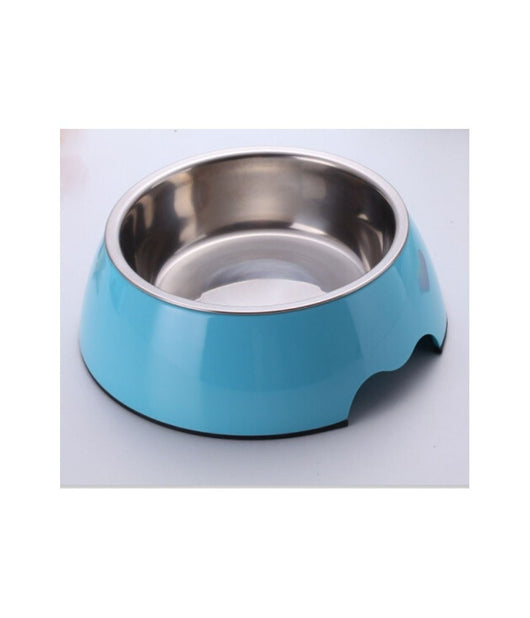 Ciotola 1 Vaschetta Acciaio Plastica 21x8cm Cocker Cane Gatto Cibo Acqua         