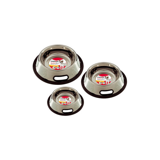 Ciotola Camon in acciaio antirovesciamento 0,8L – Robusta e sicura, per animali domestici attivi