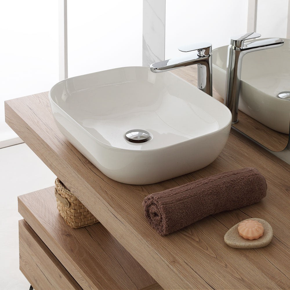 Ciotola da appoggio con angoli tondi 50,5x40,5 cm in ceramica lucida