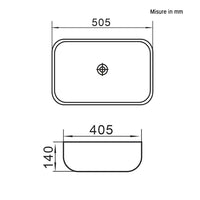 Ciotola da appoggio con angoli tondi 50,5x40,5 cm in ceramica lucida