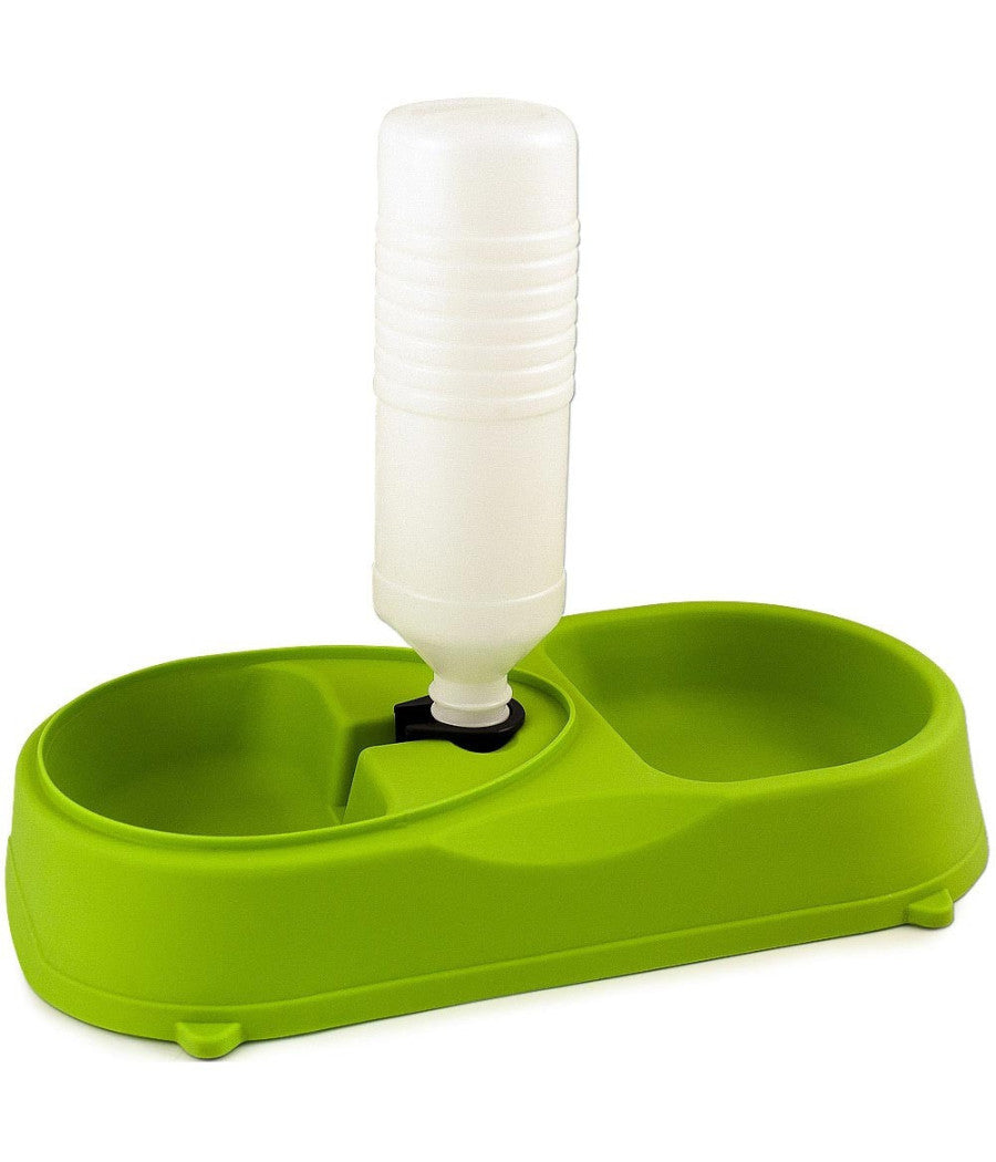 Ciotola Doppia Per Cani E Gatti 2in1 Con Sistema Di Riempimento Acqua Automatico         