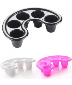 Ciotola Manicure Ammollo Soak Off Separa 5 Dita Nail Art Solventi Plastica         