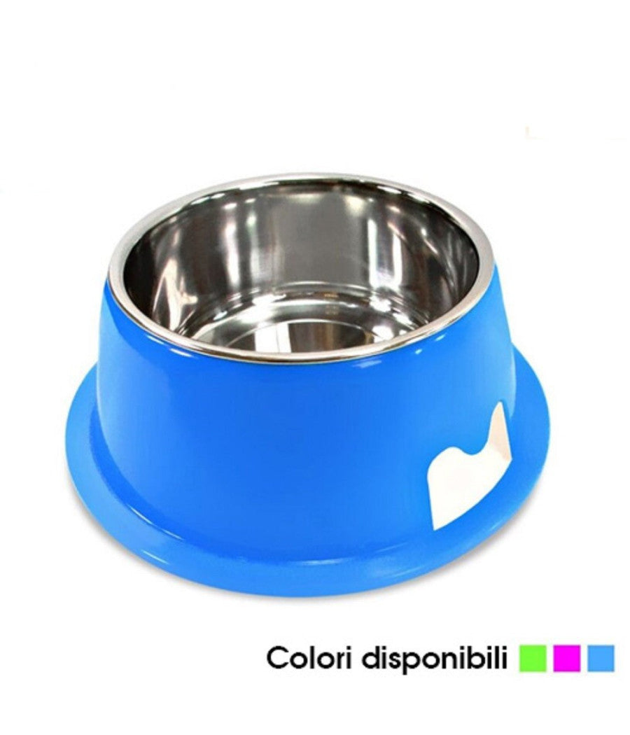 Ciotola Per Cani E Gatti In Metallo Componibile 19 X 8 Cm Vari Colori         