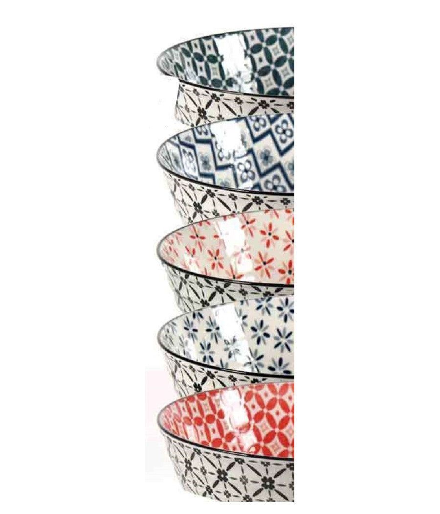Ciotola Tonda Casablanca Multiuso 23x23x8,5cm Ceramica Assortiti Cucina 720079         