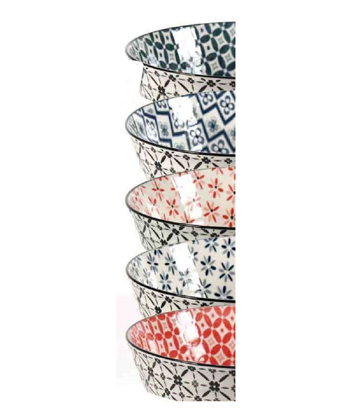 Ciotola Tonda Casablanca Multiuso 23x23x8,5cm Ceramica Assortiti Cucina 720079         