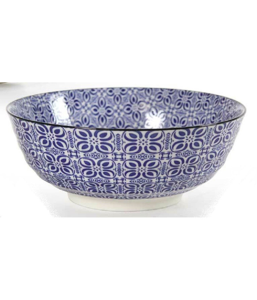 Ciotola Tonda Multiuso In Ceramica Decorata Marracash 13x13x5,7cm 6 Colori 771613         