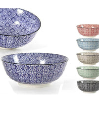 Ciotola Tonda Multiuso Marrakech 21x21x8,2cm Ceramica Decorata Colori Ass 771590         