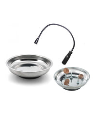 Ciotola Vaschetta Magnetica 6''+ Calamita Snodata Con Luce Led Magnetico Brico         