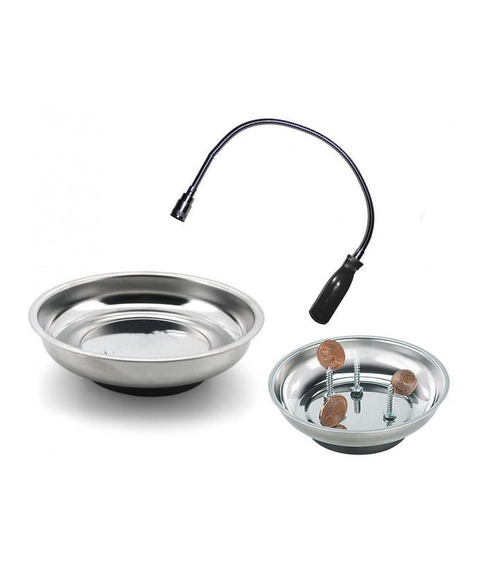 Ciotola Vaschetta Magnetica 6''+ Calamita Snodata Con Luce Led Magnetico Brico         