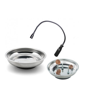 Ciotola Vaschetta Magnetica 6''+ Calamita Snodata Con Luce Led Magnetico Brico         